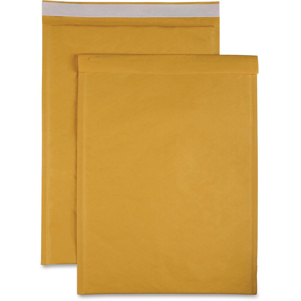Sparco Size 6 Bubble Cushioned Mailers - Bubble - #6 - 12 1/2" Width x 19" Length - Self-sealing - Kraft - 50 / Carton - Kraft. Picture 1