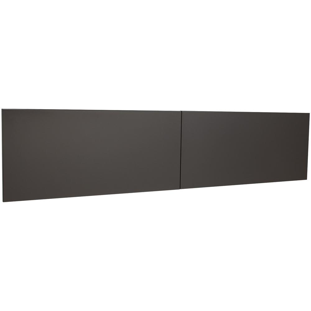 Lorell Fortress Modular Series Stack-On Hutch Door Kit - 72" Width - Lockable, Reinforced - Steel - Charcoal. Picture 1