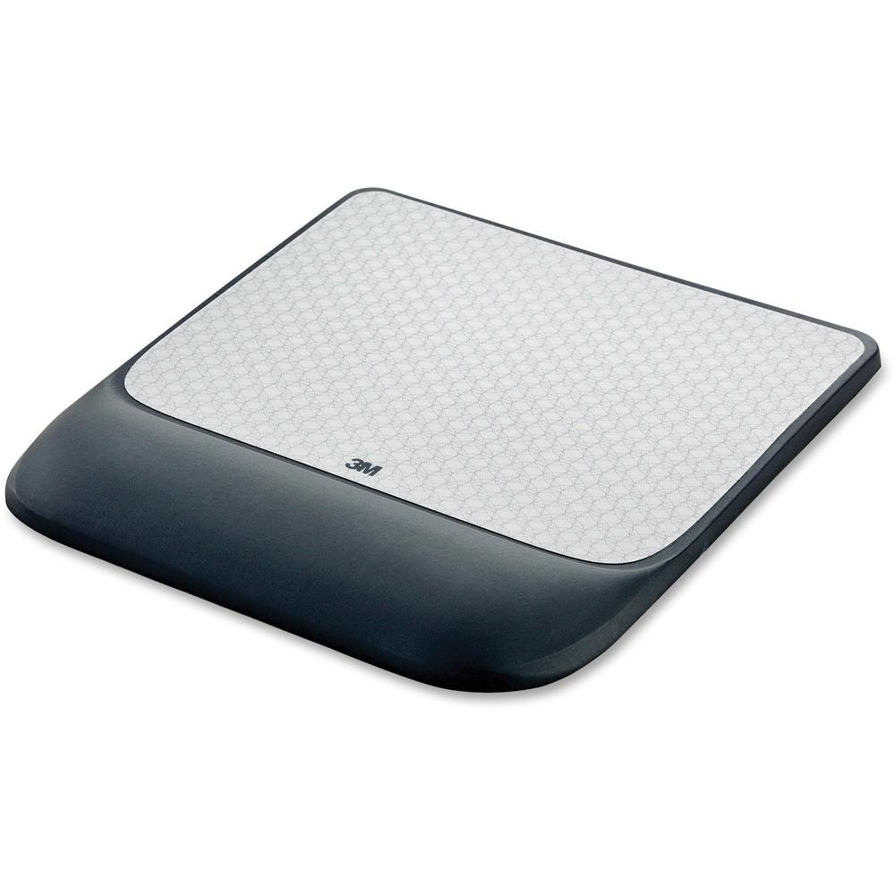 3M Precise Mouse Pad with Gel Wrist Rest - 0.70" x 8.50" x 9" Dimension - Black - Gel - 1 Pack. Picture 1