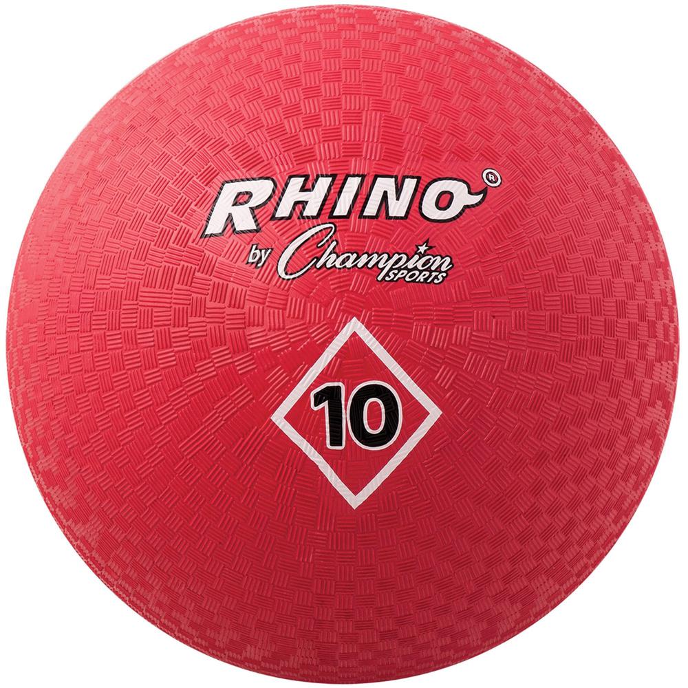 Champion Sports Playground Ball - 10" - Nylon - Red - 1  Each. Picture 1
