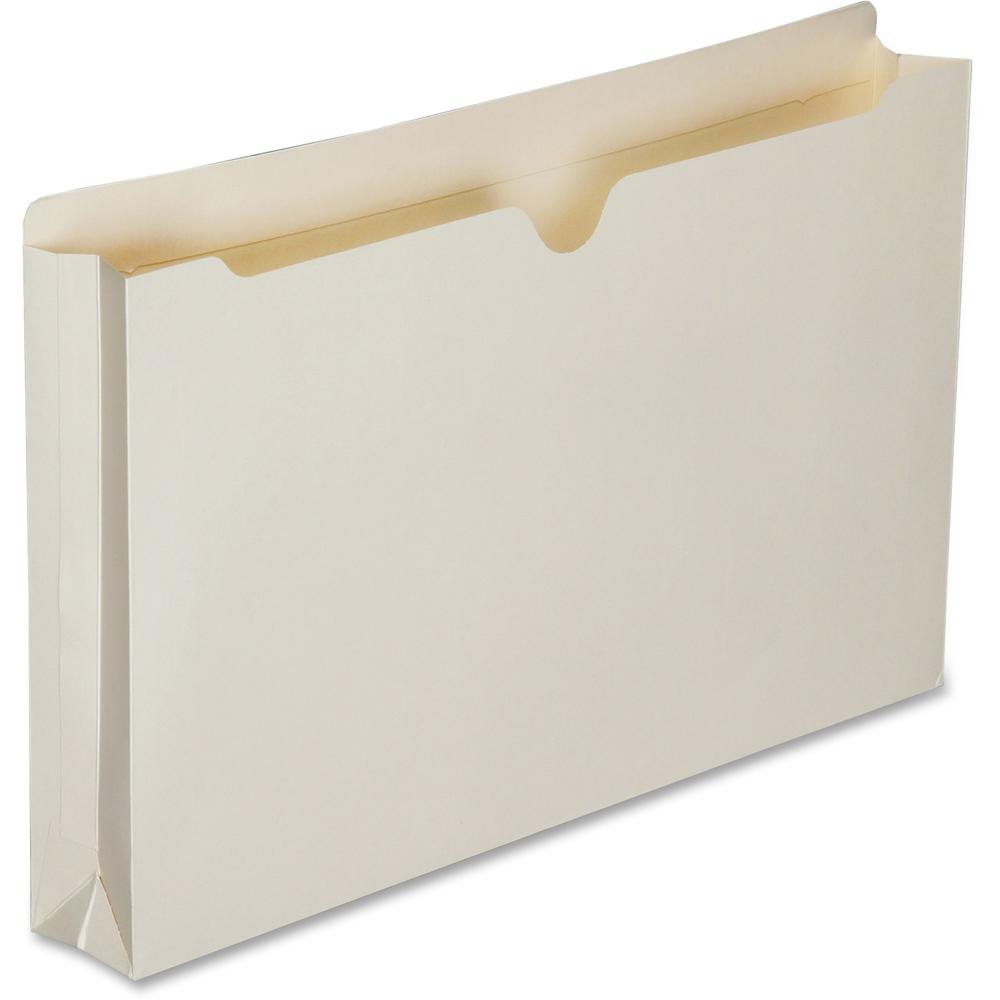 SKILCRAFT Straight Tab Cut Legal Recycled File Jacket - 8 1/2" x 14" - 2" Expansion - Manila - Manila - 30% Recycled - 50 / Box. Picture 1