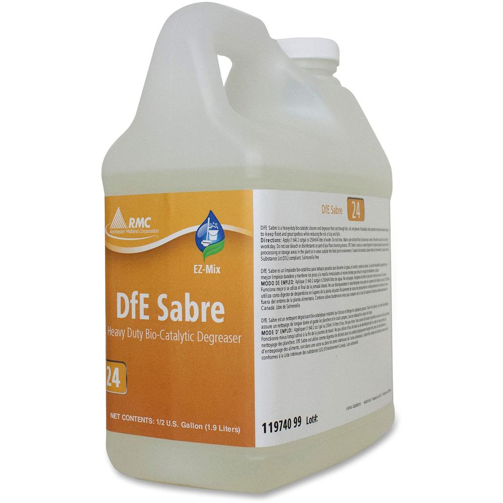 RMC DfE Sabre Heavy Duty Bio-Catalytic Degreaser - For Food Service Area, Kitchen, Restroom, Floor - Concentrate - 64.2 fl oz (2 quart) - 4 / Carton - White. Picture 1