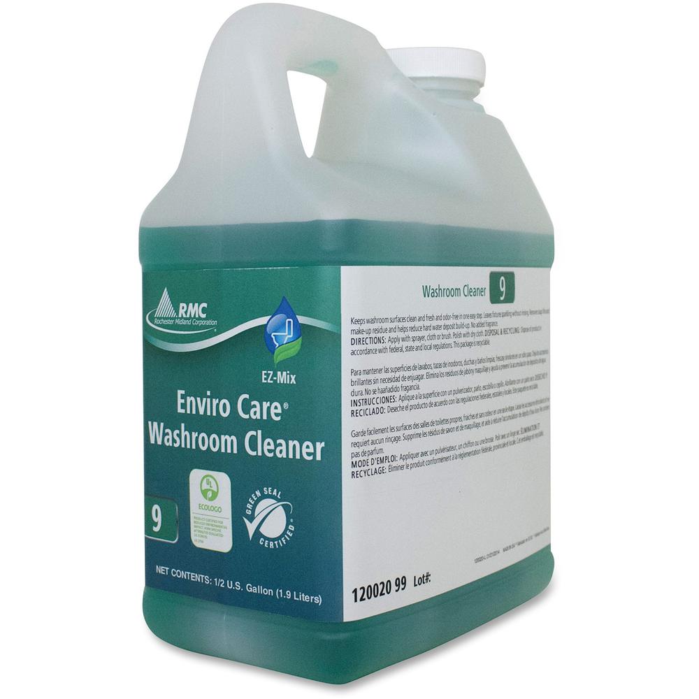RMC Enviro Care Washroom Cleaner - For Multipurpose - Concentrate - 64.2 fl oz (2 quart) - 4 / Carton - Bio-based, Non-toxic, Phosphate-free - Green. Picture 1