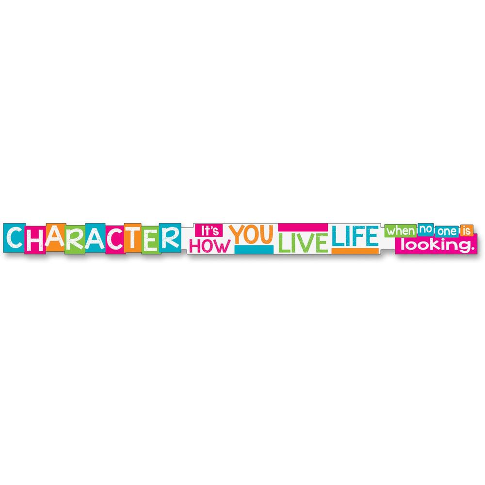 Trend Character It's How You Live Message Banner - 10 ft Width x 0.1" Height - Multicolor. Picture 1