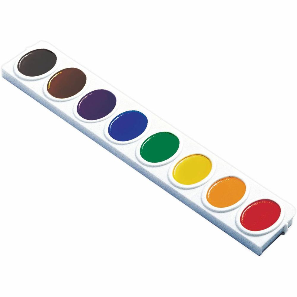 Prang Oval Pan Watercolors Set Refill Tray - 3 / Box - Assorted. Picture 1