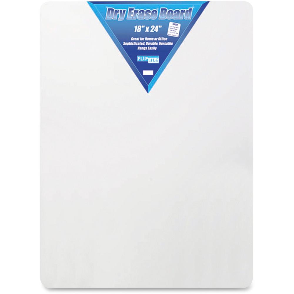 Flipside Unframed Dry Erase Board - 18" (1.5 ft) Width x 24" (2 ft) Height - White Surface - Rectangle - 1 Each. Picture 1