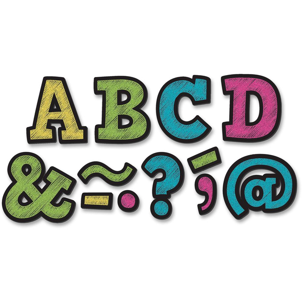 Teacher Created Resources 2" Bold Block Magnet Letters - Learning Theme/Subject - 87 x Letter Shape - Magnetic - Durable, Damage Resistant - 0.10" Height x 2" Width x 2" Depth - Multicolor - 87 / Pack. Picture 1