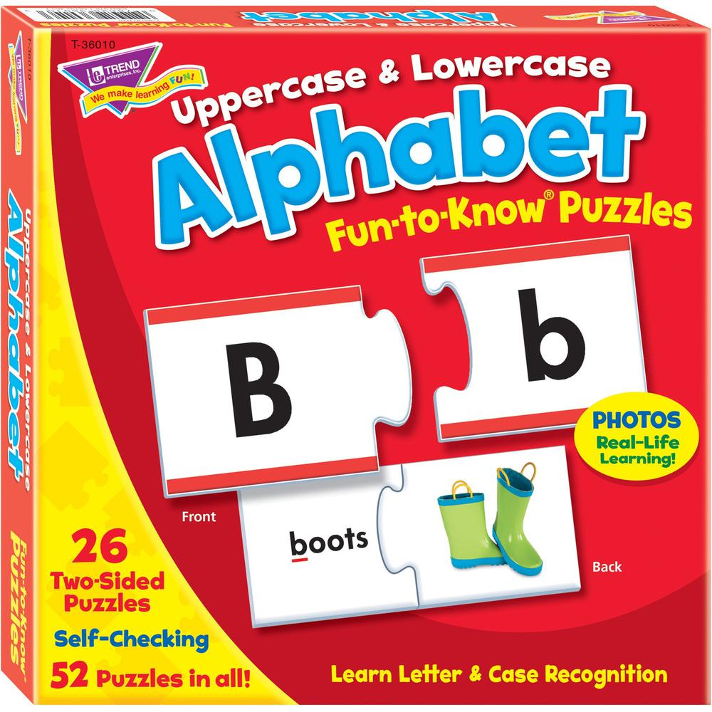 Trend Upper/Lowercase Alphabet Puzzle Set - 3+52 Piece. Picture 1