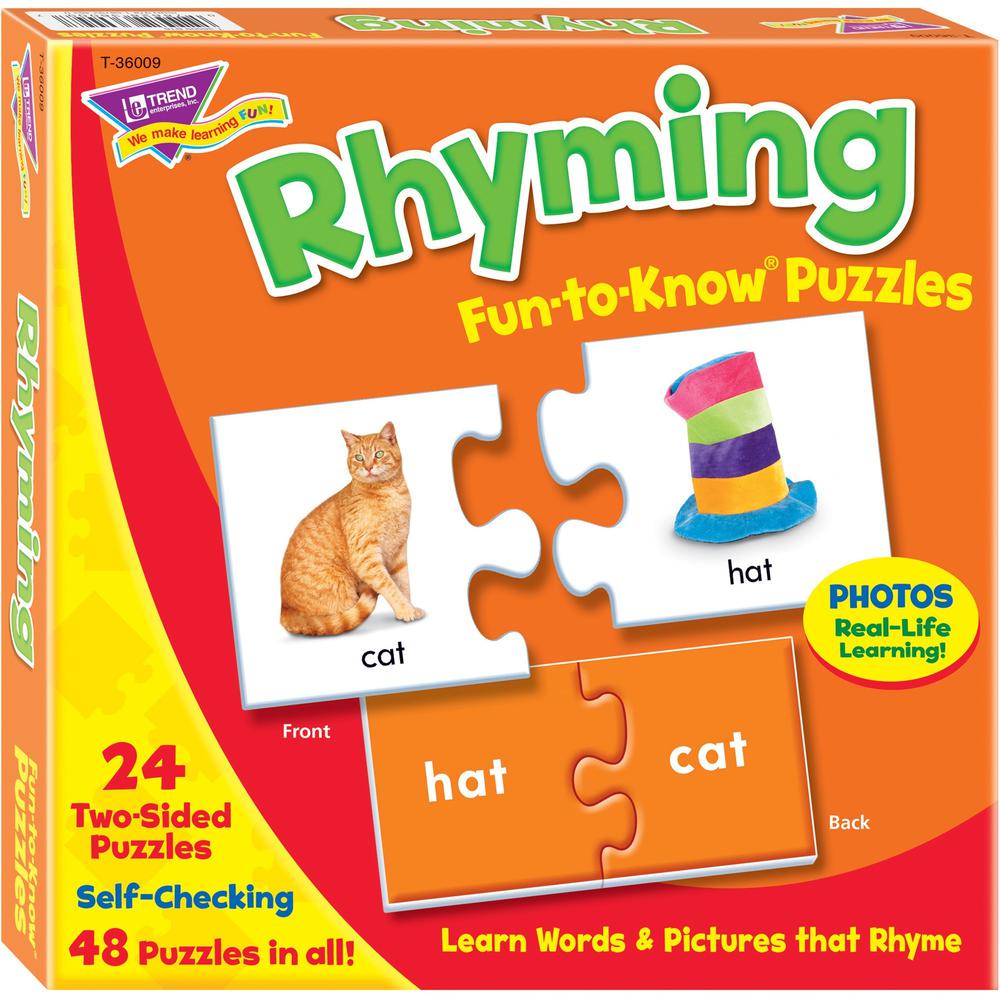 Trend Rhyming Puzzle Set - 3+48 Piece. Picture 1