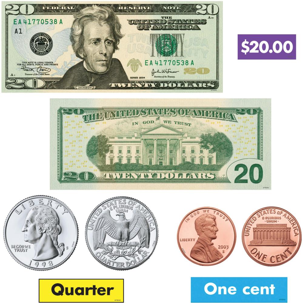 Trend US Money Bulletin Board Set - Learning Theme/Subject - Multicolor - 52 / Set. The main picture.