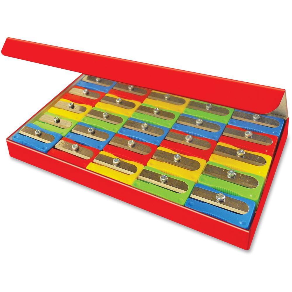 Eisen Sharpener Classroom Pack - 1 Hole(s) - 0.5" Height x 1" Width x 0.6" Depth - Assorted - 25 / Box. The main picture.
