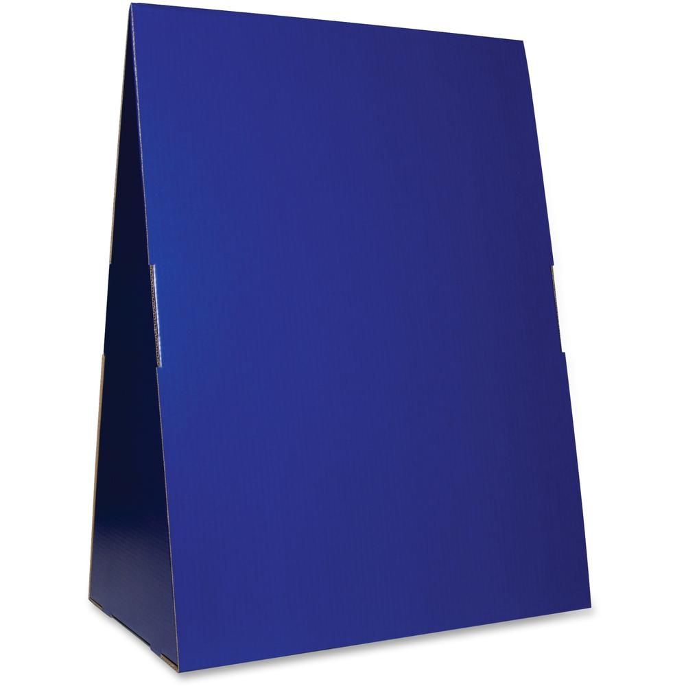 Flipside Spiral-bound Flip Chart Stand - 14" Height x 24" Width x 33" Depth - Floor, Portable, Tabletop - Blue. Picture 1
