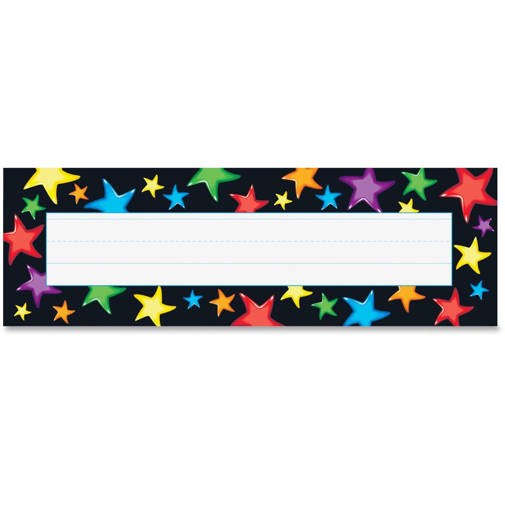 Trend Gel Star Desktop Nameplate - Gel Star - 2.88" Height x 9.50" Width x 9" Length - Multicolor - 36 / Pack. Picture 1