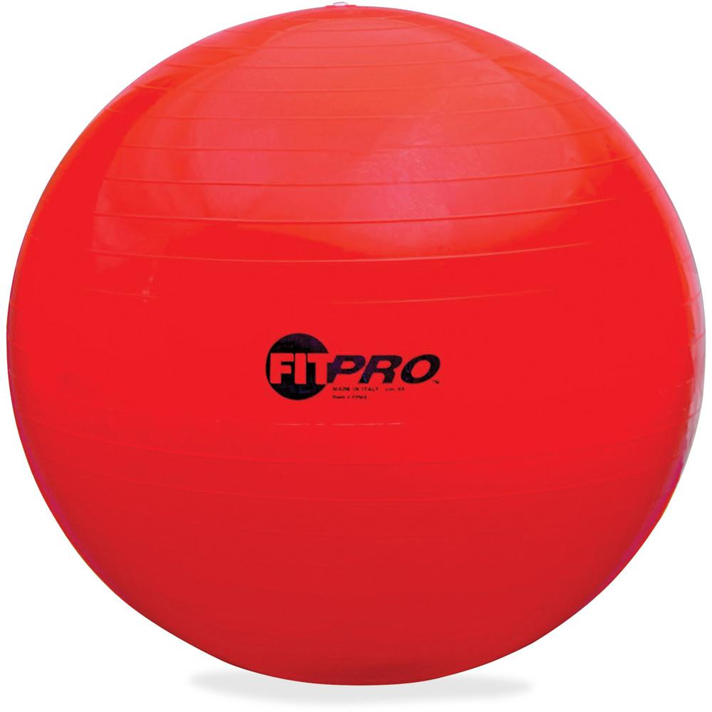 Champion Sports FitPro Training/Exercise Ball - Red - Resin. Picture 1