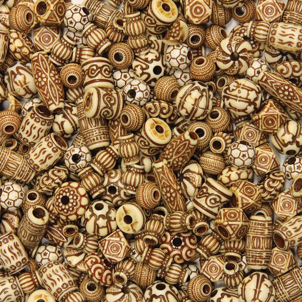 Creativity Street Mixed Bone Beads - Project, Craft - Recommended For 3 Year - 1 / Pack - Assorted. The main picture.