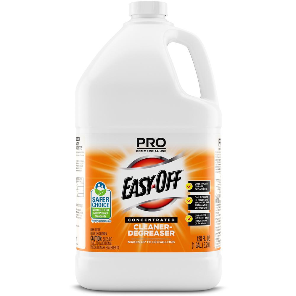 Professional Easy-Off Heavy Duty Cleaner Degreaser - Concentrate - 128 fl oz (4 quart) - 1 Each - Green. Picture 1