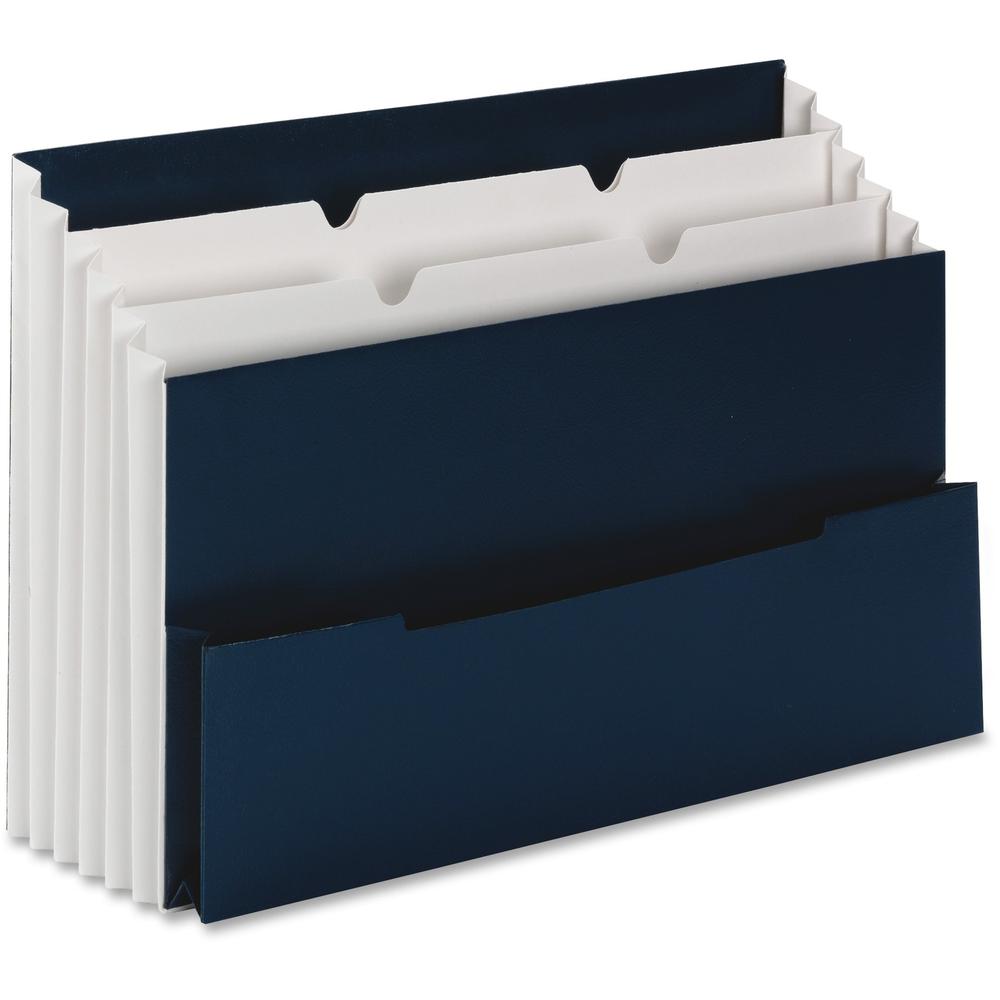 Smead Stadium Letter Recycled Expanding File - 8 1/2" x 11" - 3 Pocket(s) - Navy Blue - 10% Recycled - 1 Each. The main picture.