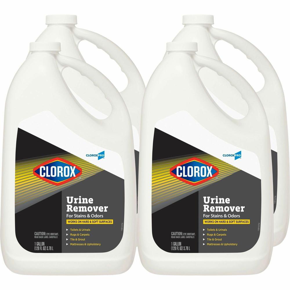 CloroxPro&trade; Urine Remover for Stains and Odors Refill - Liquid - 128 fl oz (4 quart) - 4 / Carton - Clear. Picture 1