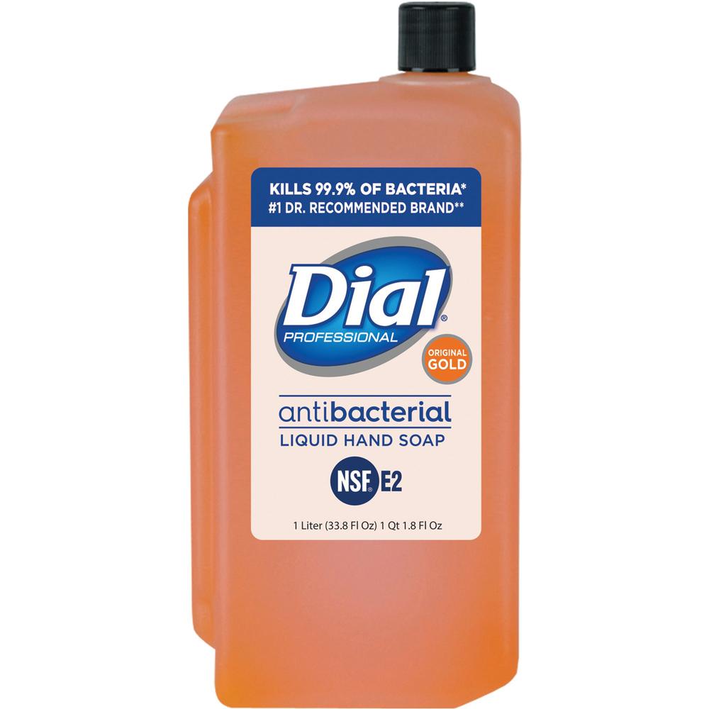 Dial Original Gold Antimicrobial Soap Refill - 33.8 fl oz (1000 mL) - Kill Germs - Skin, Hand - Orange - 1 Each. Picture 1