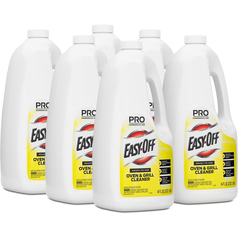 Easy-Off Oven/Grill Cleaner - 64 fl oz (2 quart)Bottle - 6 / Carton - Non-flammable - Clear. Picture 1