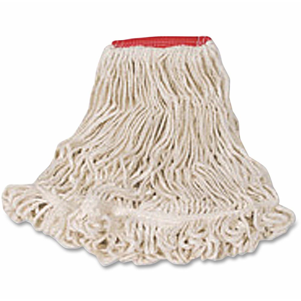 Rubbermaid Commercial Super Stitch Large Blend Mop - Cotton, Synthetic Yarn - 6 / Carton. Picture 1