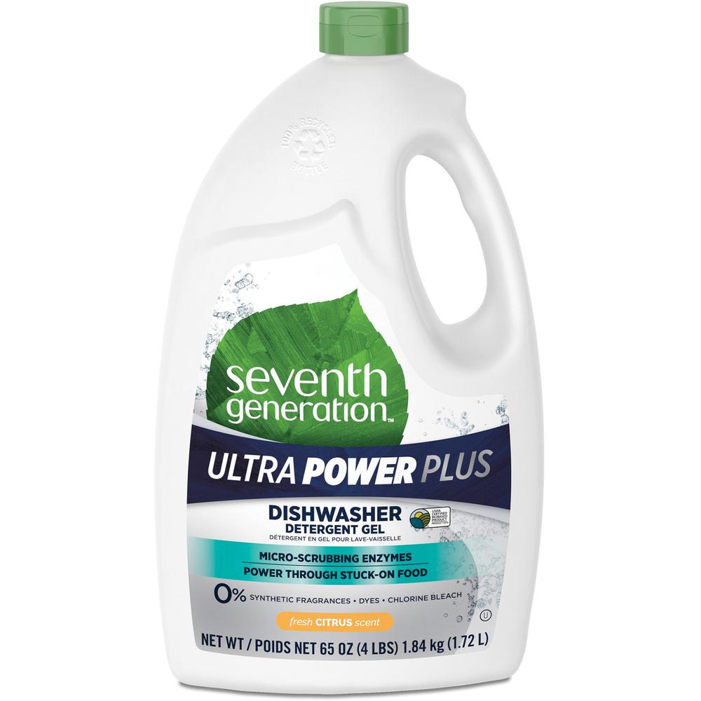 Seventh Generation Ultra Power Plus Dishwasher Detergent - 65 fl oz (2 quart) - Fresh Scent - 6 / Carton - Non-toxic, Hypoallergenic, Residue-free, Dye-free, Fragrance-free, Phosphate-free, Chlorine-f. Picture 1
