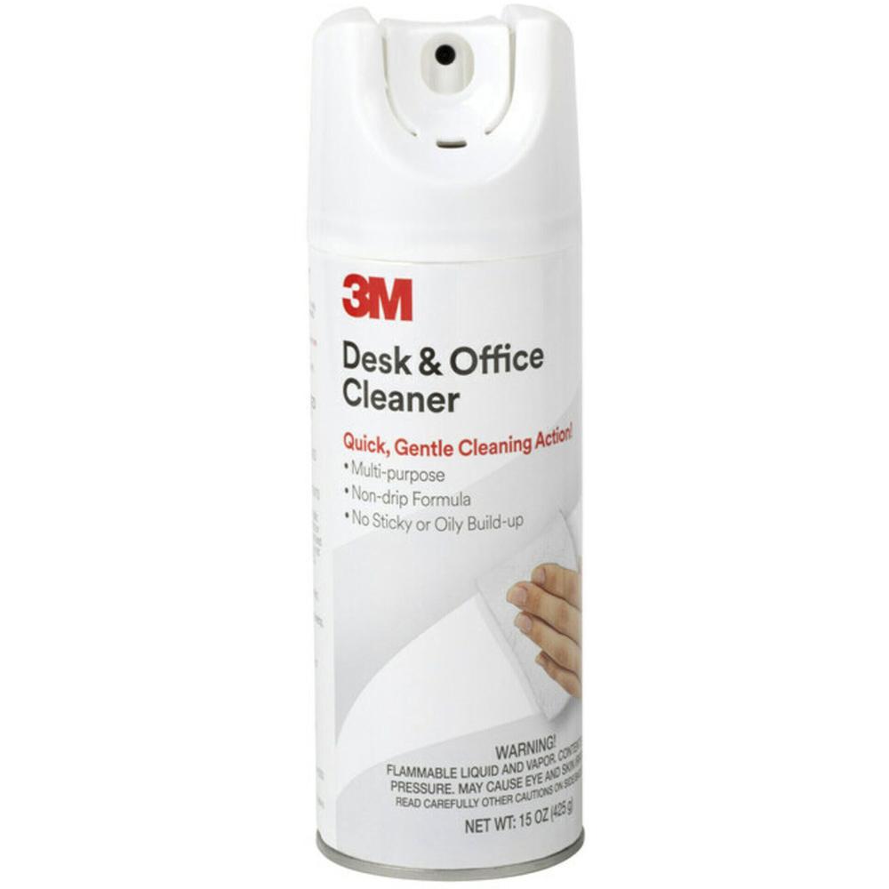 3M Desk/Office Cleaner Spray - For Multipurpose - 15 fl oz (0.5 quart) - 12 / Carton - Non-abrasive. Picture 1