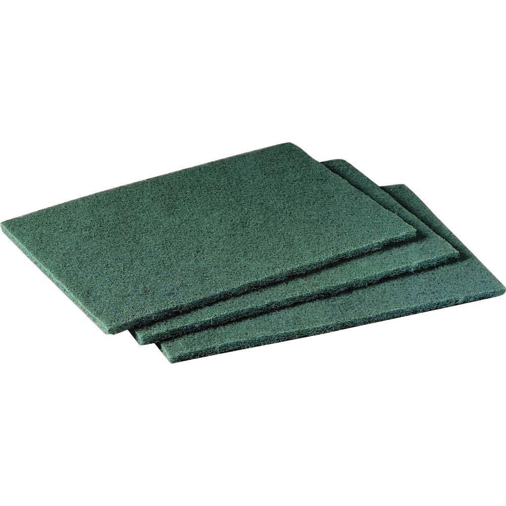 Scotch-Brite Scrubbing Pads - 6" Width x 9" Length - 60/Carton - Synthetic - Green. Picture 1