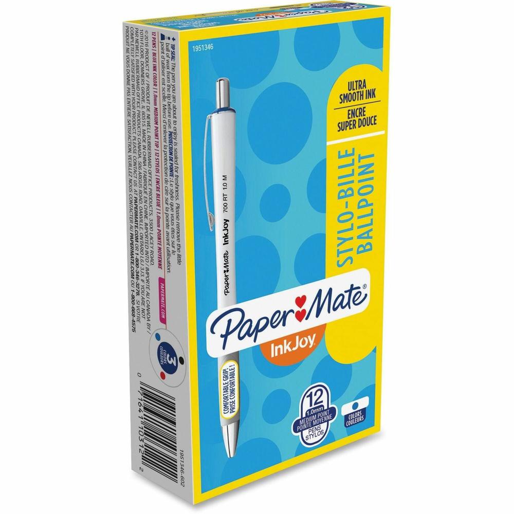 Paper Mate InkJoy 700 RT Ballpoint Pens - 1 mm Pen Point Size - Retractable - Blue - White Barrel - 1 / Box. Picture 1