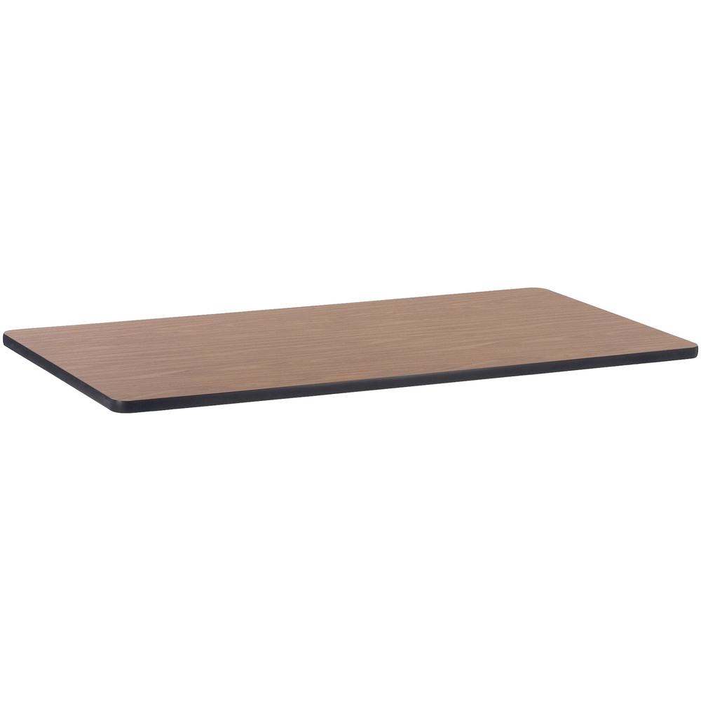 Lorell Medium Oak Laminate Rectangular Activity Tabletop - High Pressure Laminate (HPL) Rectangle, Medium Oak Top - 30" Table Top Width x 60" Table Top Depth x 1.13" Table Top Thickness - Assembly Req. Picture 1