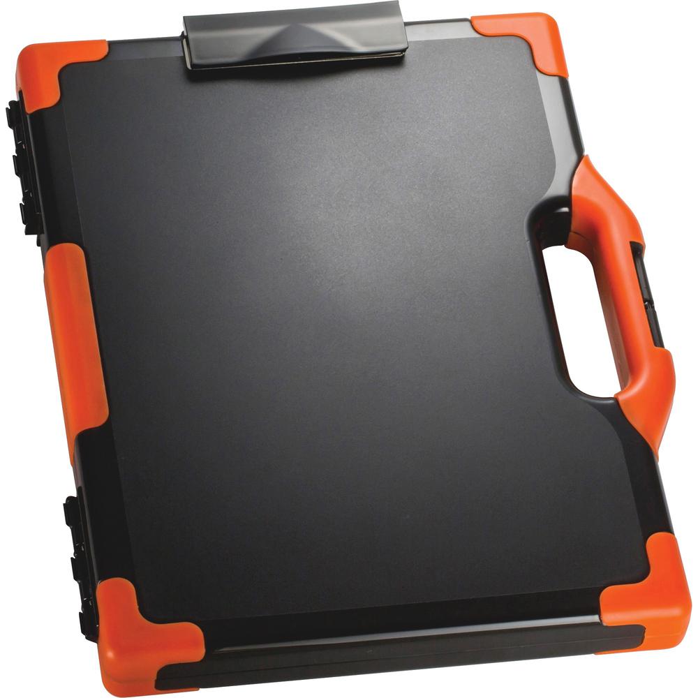Officemate Carry-All Clipboard Storage Box - Storage for Tablet, Notebook - 8 1/2" , 8 1/2" x 11" , 14" - Black, Orange - 1 Each. Picture 1