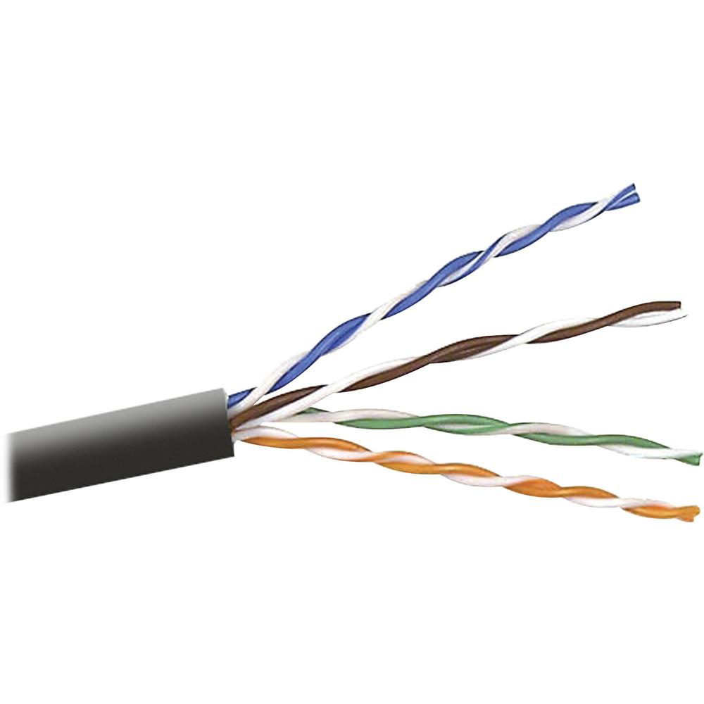 Belkin CAT6 Stranded Bulk Cable - 1000 ft Category 6 Network Cable for Network Device - First End: 1 x Bare Wire - Second End: 1 x Bare Wire - 1.2 Gbit/s - 24 AWG - Black - 1 Each. Picture 1