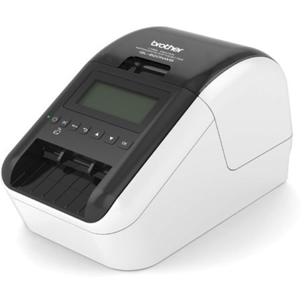Brother QL-820NWB Label Printer - Direct Thermal - Monochrome - Brother QL-820NWB Label Printer - Direct Thermal - Monochrome prints amazing Black/Red labels using DK-2251. Easy to read Backlit Monoch. Picture 1