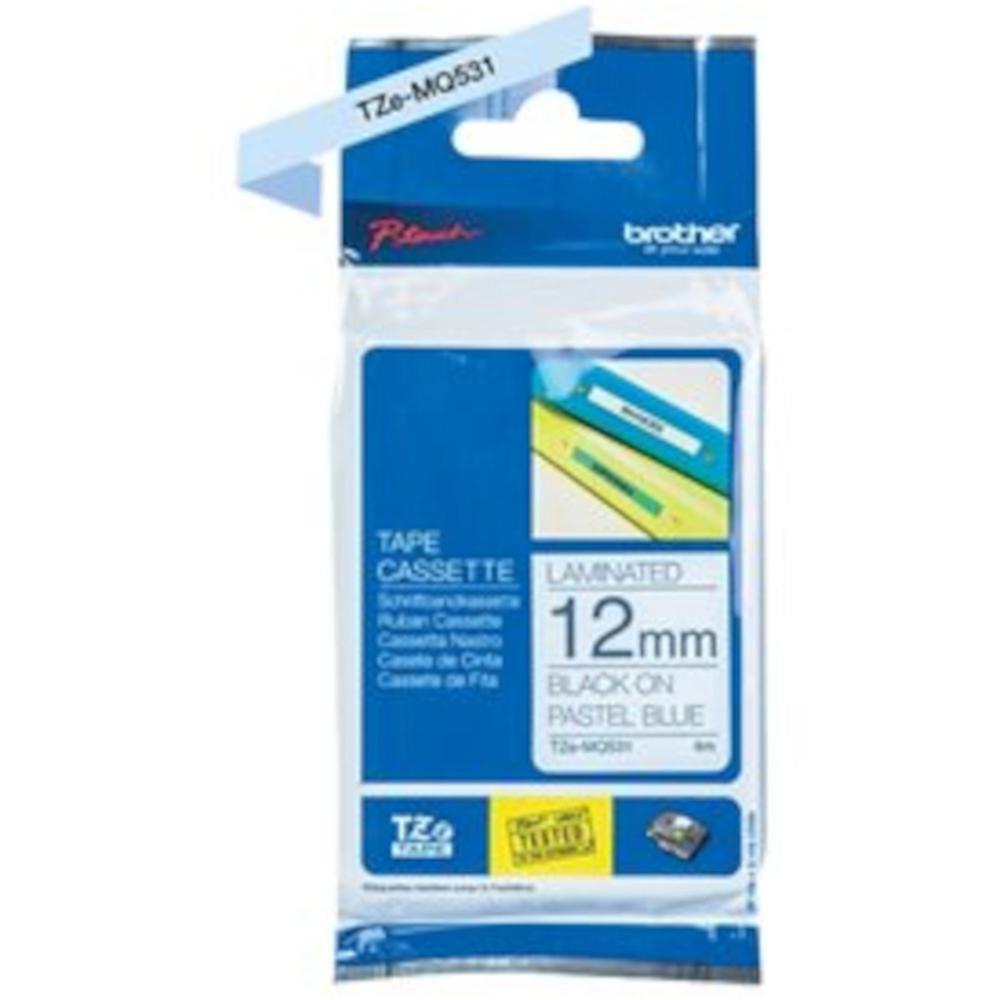 Brother PTouch 1/2" Laminated TZe Tape - 15/32" - Pastel Blue, Clear - 1 Each. Picture 1