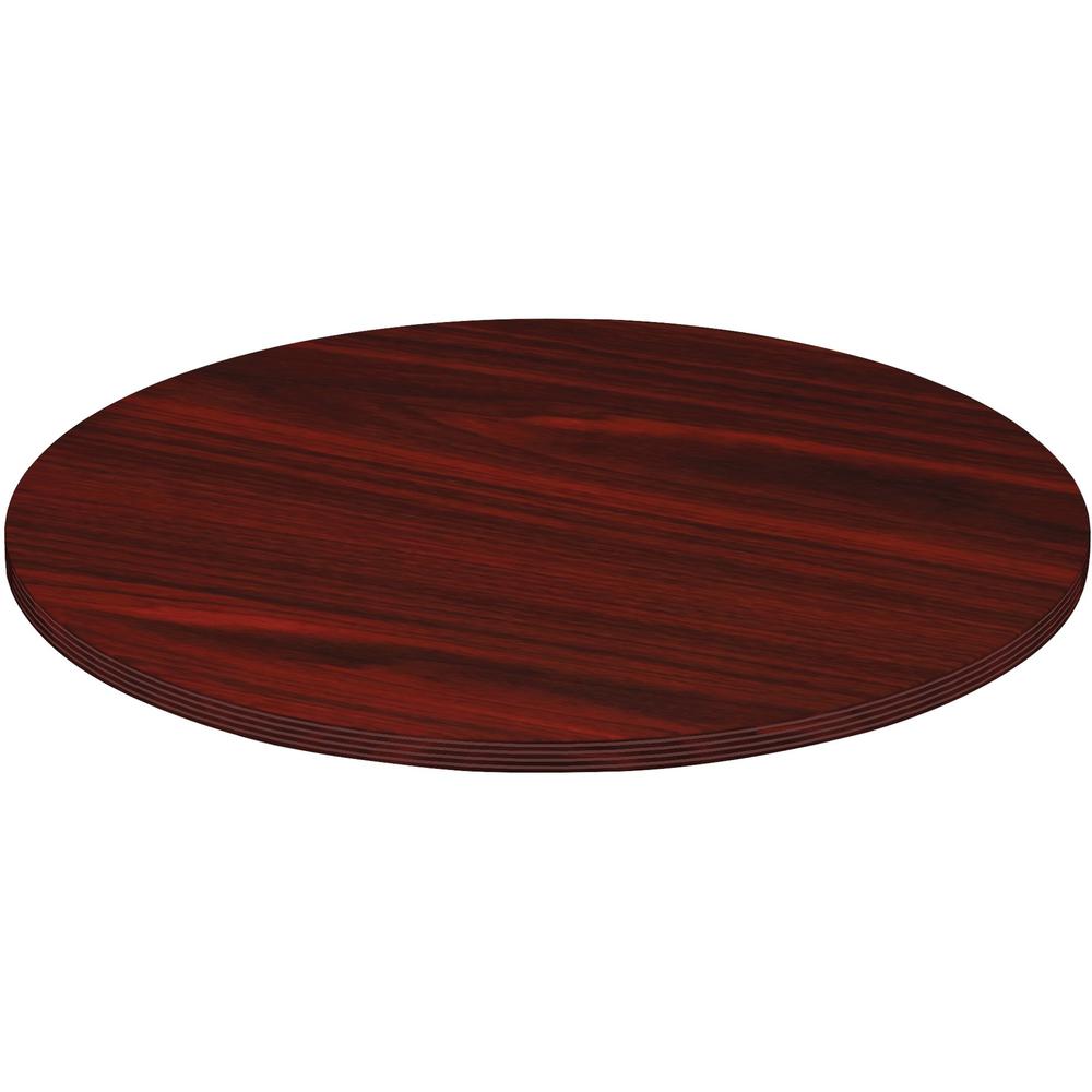 Lorell Chateau Conference Table Top - 48" - Reeded Edge - Finish: Mahogany Laminate. Picture 1