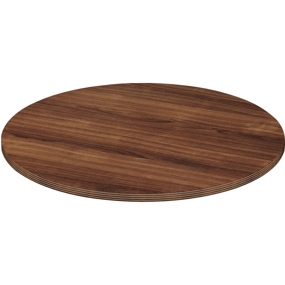 Lorell Chateau Conference Table Top - 1.4"42" , 0.1" Edge - Reeded Edge - Finish: Walnut Laminate. Picture 1