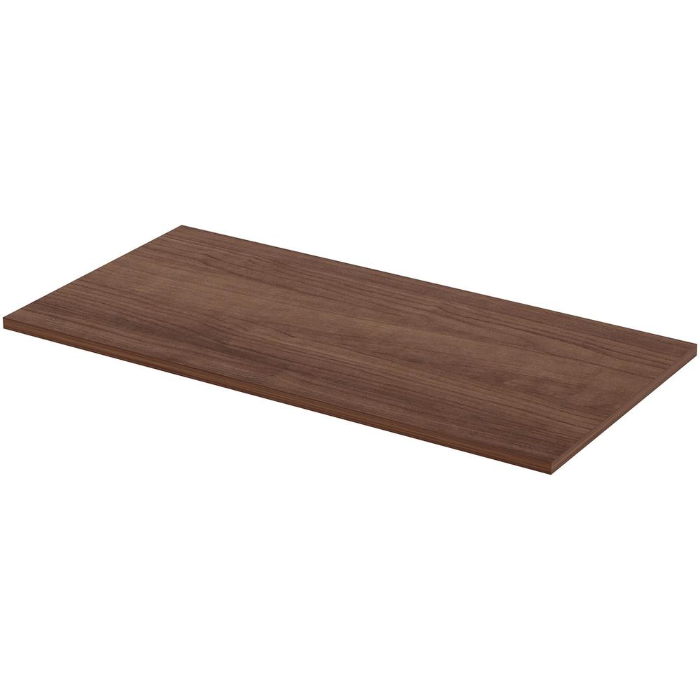 Lorell Relevance Series Tabletop - Walnut Rectangle, Laminated Top - 48" Table Top Length x 24" Table Top Width x 1" Table Top ThicknessAssembly Required - 1 Each. Picture 1