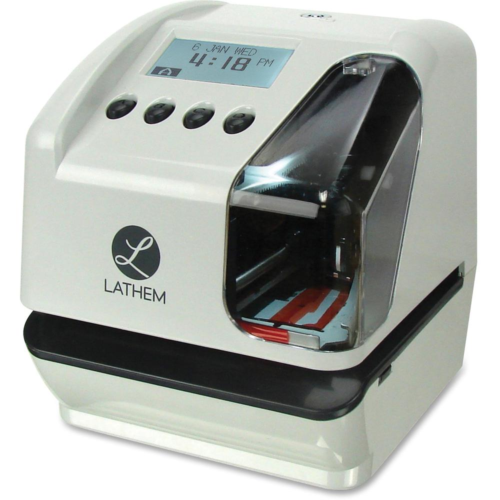 Lathem LT5 Electronic Time and Date Stamp - Card Punch/Stamp - Digital - Time, Date Record Time. Picture 1