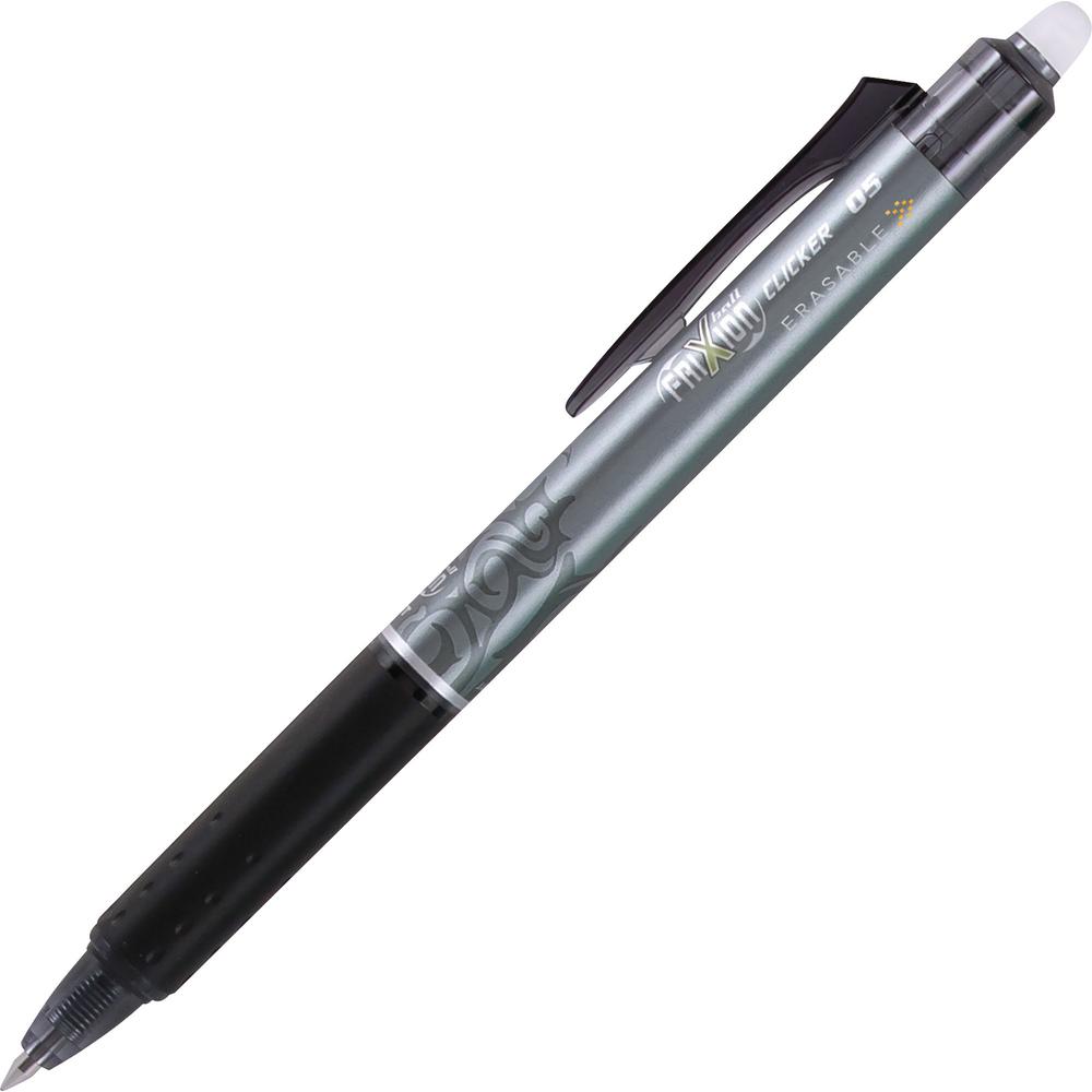 Pilot FriXion Clicker Erasable Gel Pen - 0.5 mm Pen Point Size - Retractable - Black Gel-based Ink - 1 Dozen. Picture 1