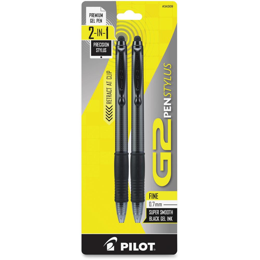 Pilot G2 Pen Stylus - 2 Pack - Black. Picture 1