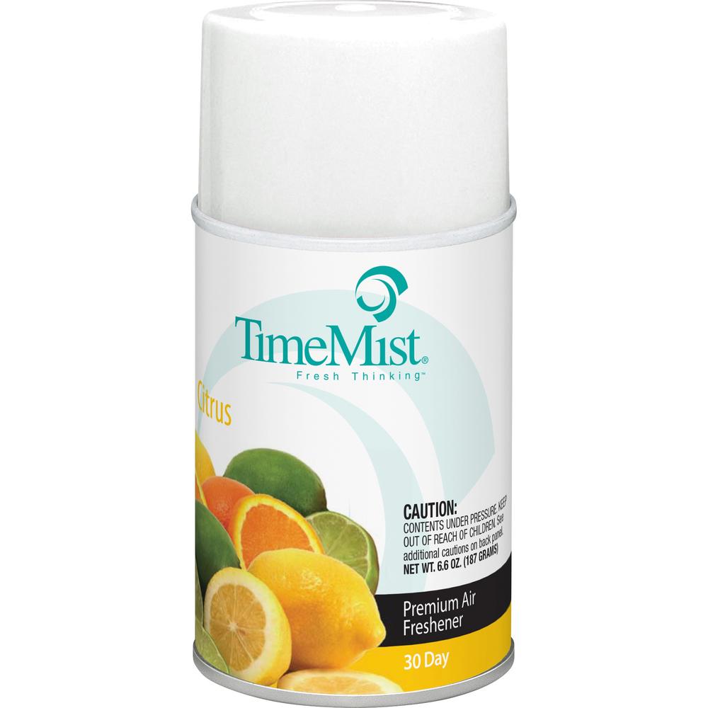 TimeMist Metered 30-Day Citrus Scent Refill - Spray - 6000 ft³ - 6.6 fl oz (0.2 quart) - Citrus - 30 Day - 1 Each - Long Lasting, Odor Neutralizer. Picture 1