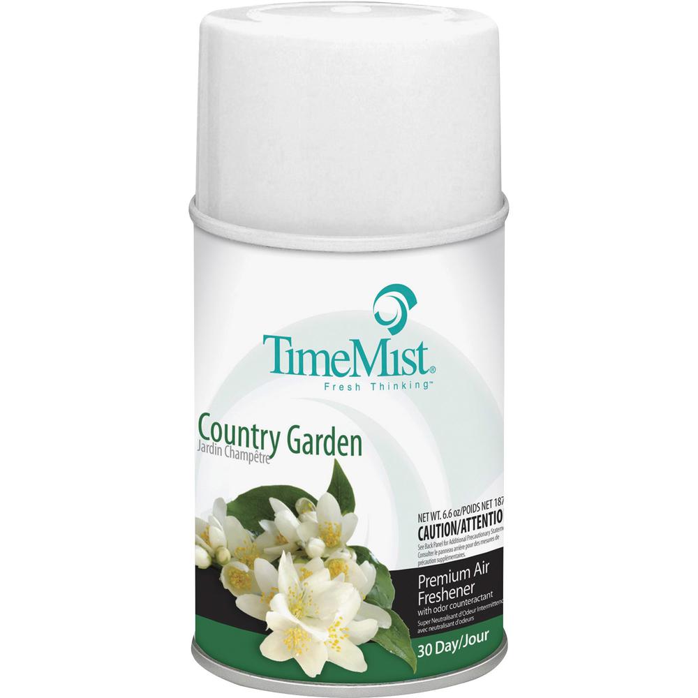 TimeMist Metered 30-Day Country Garden Scent Refill - Spray - 6000 ft³ - 6.6 fl oz (0.2 quart) - Country Garden - 30 Day - 1 Each - Long Lasting, Odor Neutralizer. Picture 1