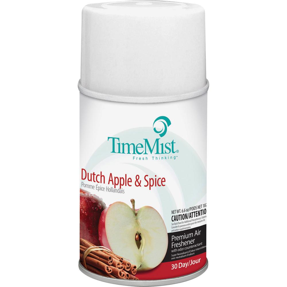 TimeMist Metered 30-Day Dutch Apple/Spice Scent Refill - Spray - 6000 ft³ - 6.6 fl oz (0.2 quart) - Dutch Apple & Spice - 30 Day - 1 Each - Long Lasting, Odor Neutralizer. Picture 1