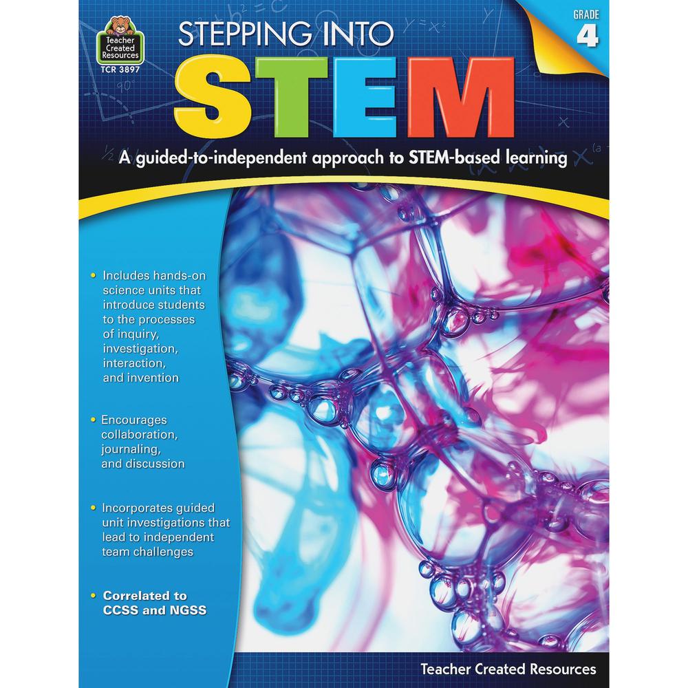 Teacher Created Resources Grade 4 Step Into STEM Workbook Printed Book Printed Book - Book - Grade 4. Picture 1