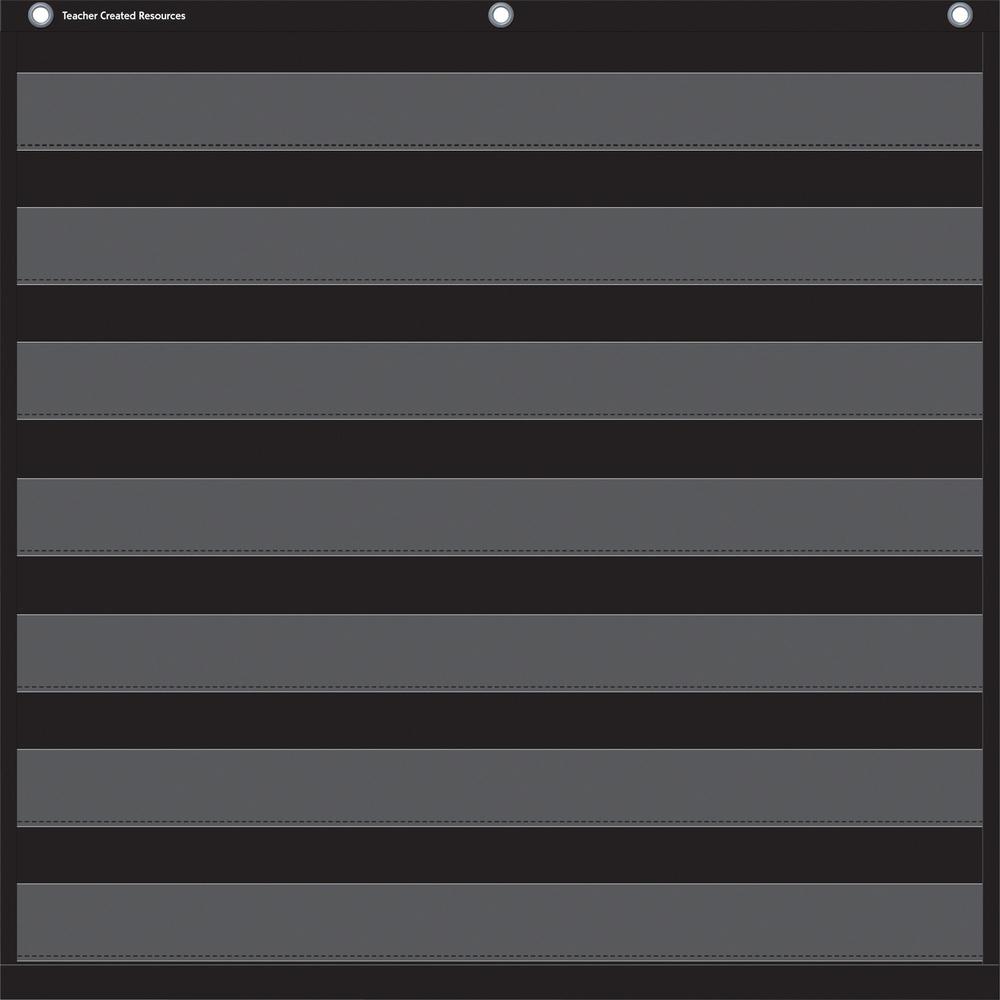 Teacher Created Resources Black 7 Pocket Chart - Theme/Subject: Learning - Skill Learning: Chart - 1 Each. Picture 1