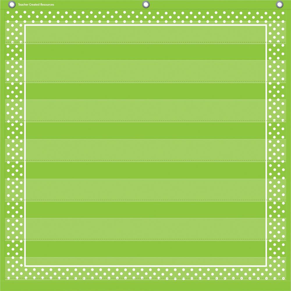 Teacher Created Resources Lime Dots 7-pocket Chart - Theme/Subject: Learning - Skill Learning: Chart. Picture 1