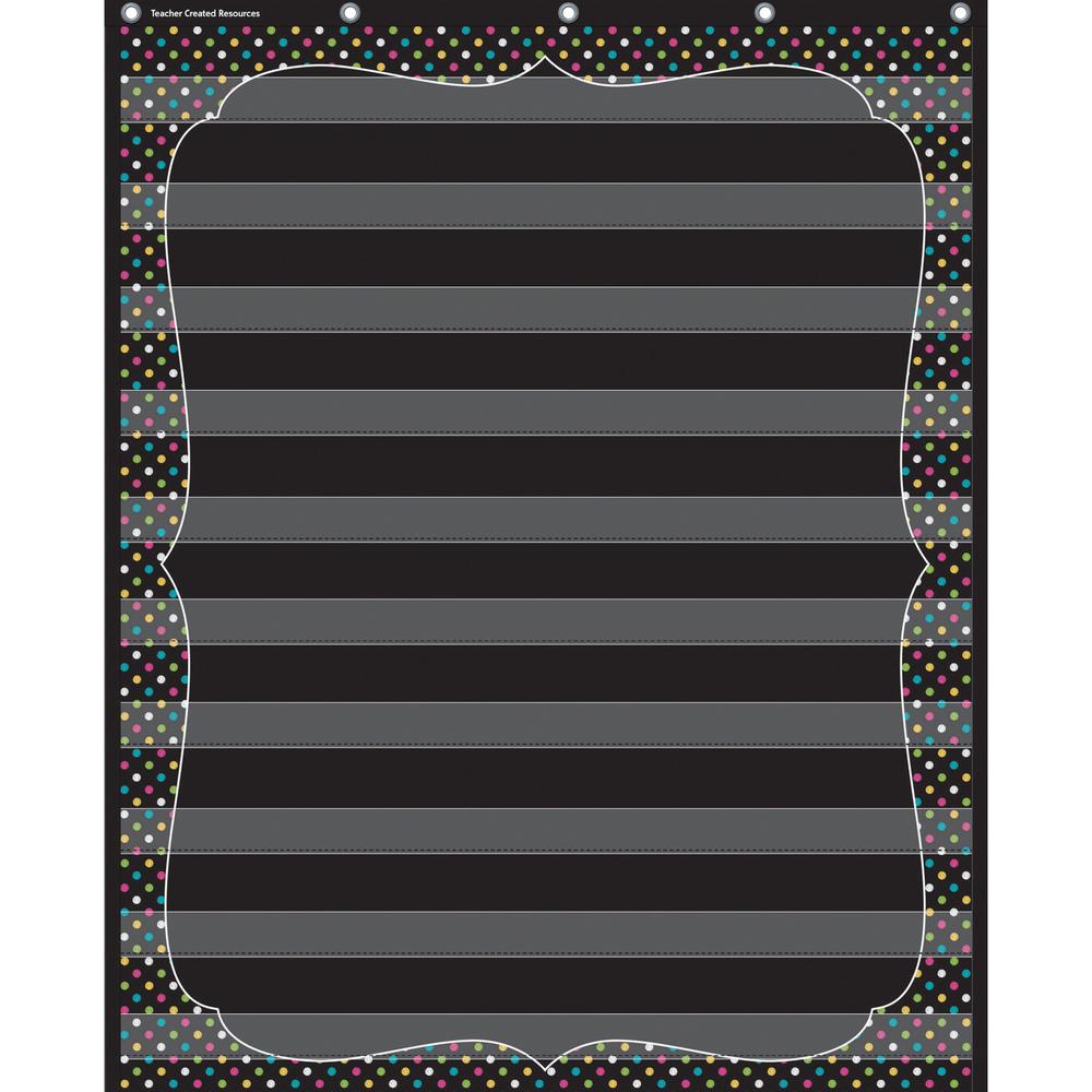 Teacher Created Resources Chalkboard Brights 10 Pocket Chart - Theme/Subject: Learning - Skill Learning: Chart - 1 Each. Picture 1