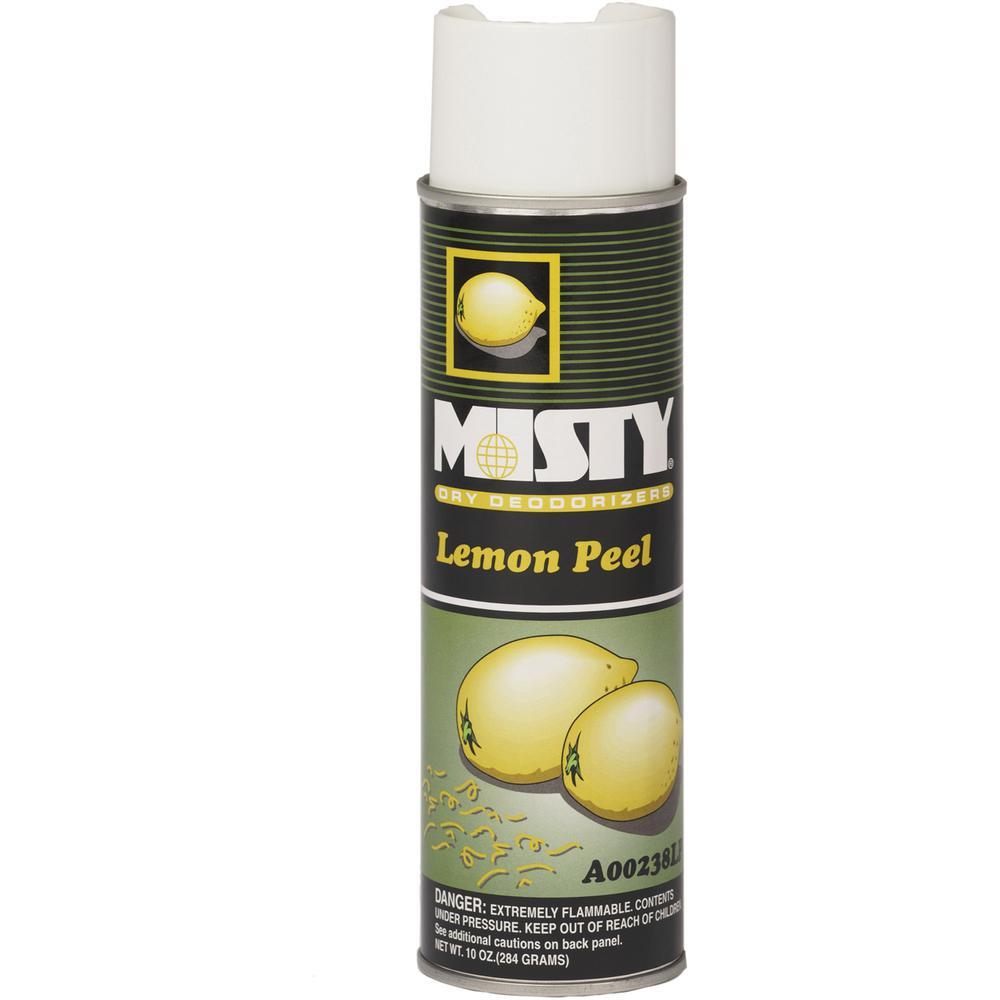 MISTY Handheld Scented Dry Deodorizer - Spray - 10 fl oz (0.3 quart) - Lemon - 12 / Carton - Odor Neutralizer, Ozone-safe. Picture 1