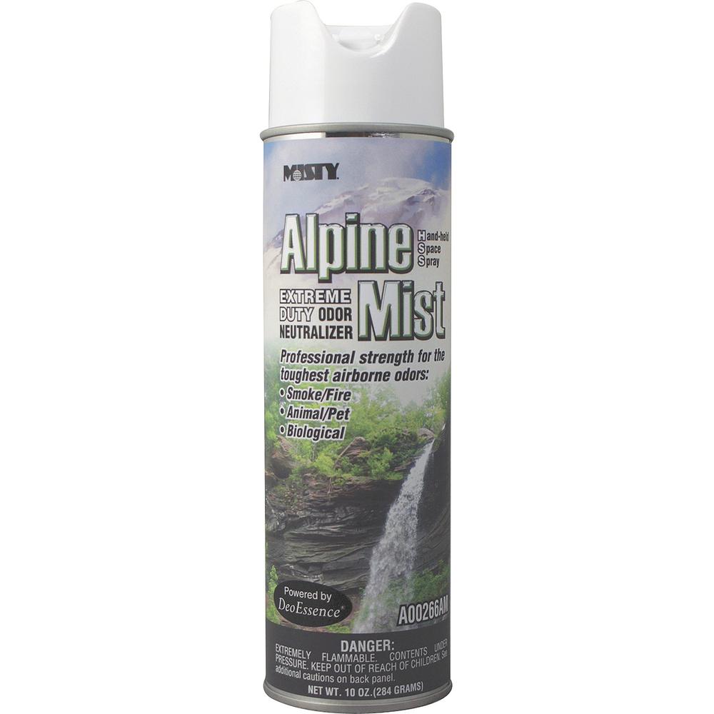 MISTY Alpine Mist Extreme Odor Neutralizer - Spray - 10 fl oz (0.3 quart) - 12 / Carton. Picture 1