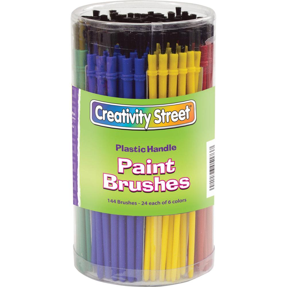 Creativity Street Canister of Paint Brushes - 144 Brush(es) Plastic. Picture 1